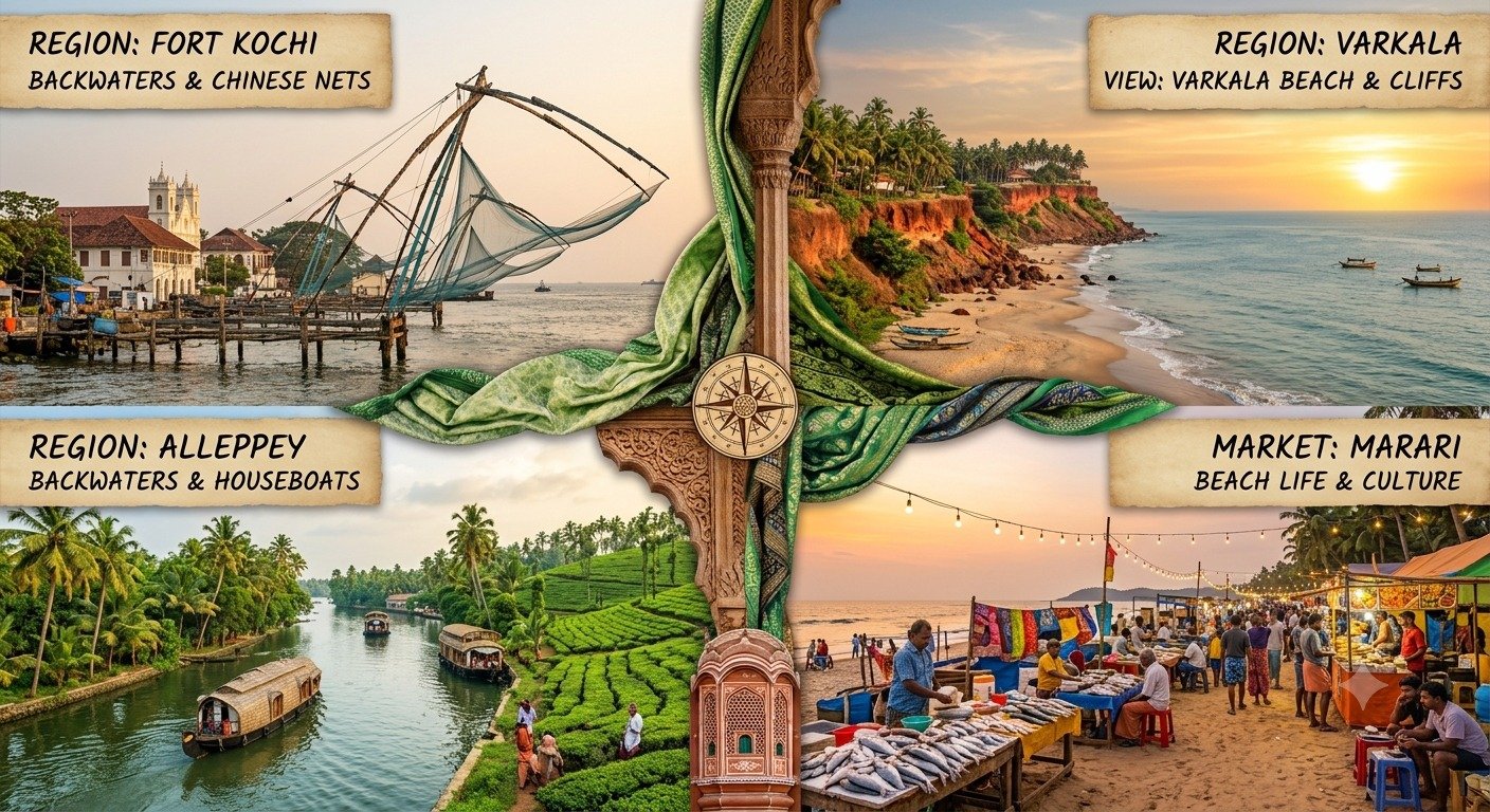 Kerala — Fort Kochi, Varkala, Alleppey, Marari